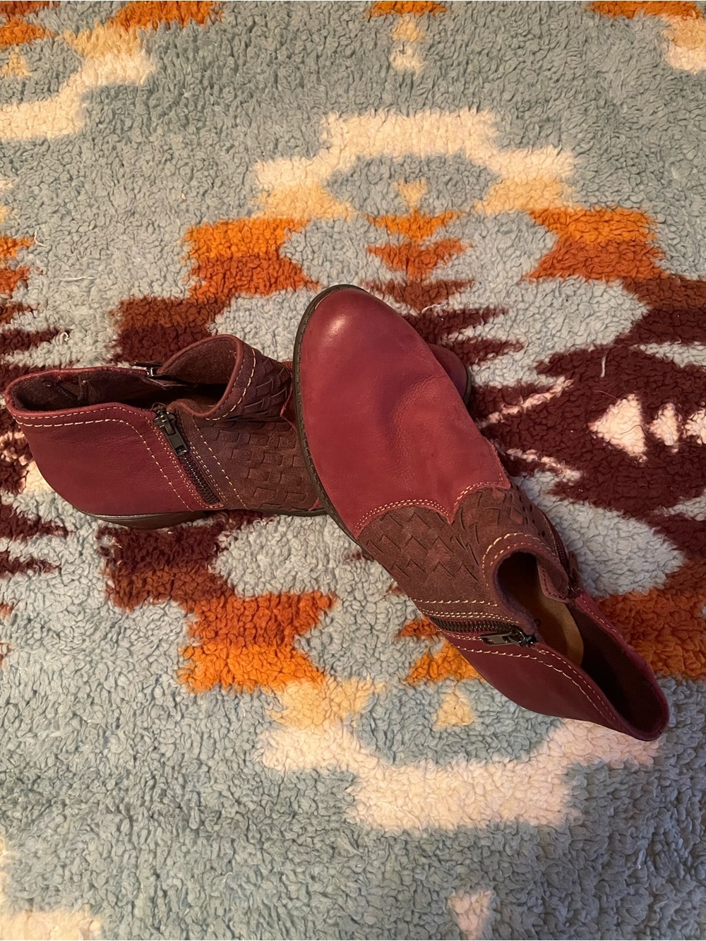 Earth Origins Alexis Leather Ankle Booties – Merlot – Women’s 9 – NWOT - Picture 3 of 9